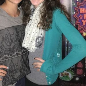 Cute teal cardigan/shirt